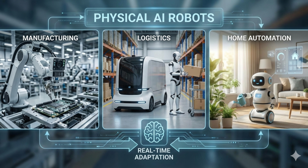 Physical AI robots showcased at CES 2026