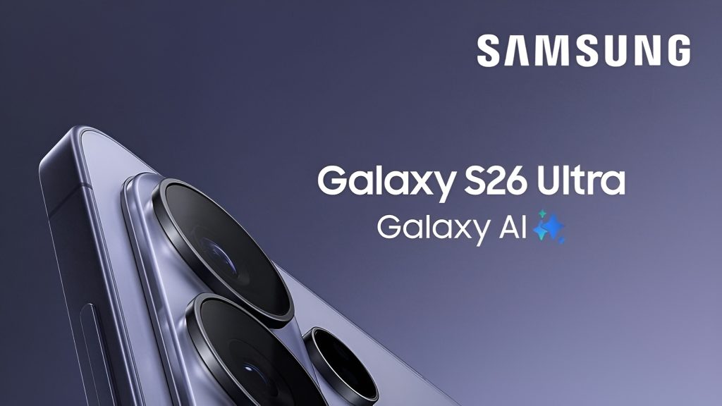 Galaxy S26 pre order promotional image showing S26 Ultra and storage upgrade offer