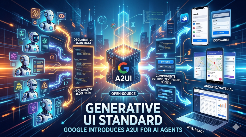 Alt text: Generative UI standard architecture for AI agents building dynamic interfaces