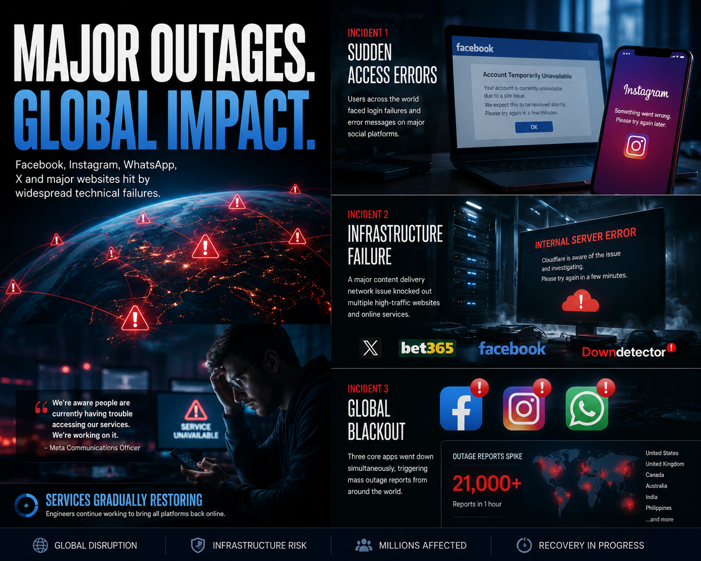 Facebook Outage Leaves Millions Unable to Access Meta Services Worldwide