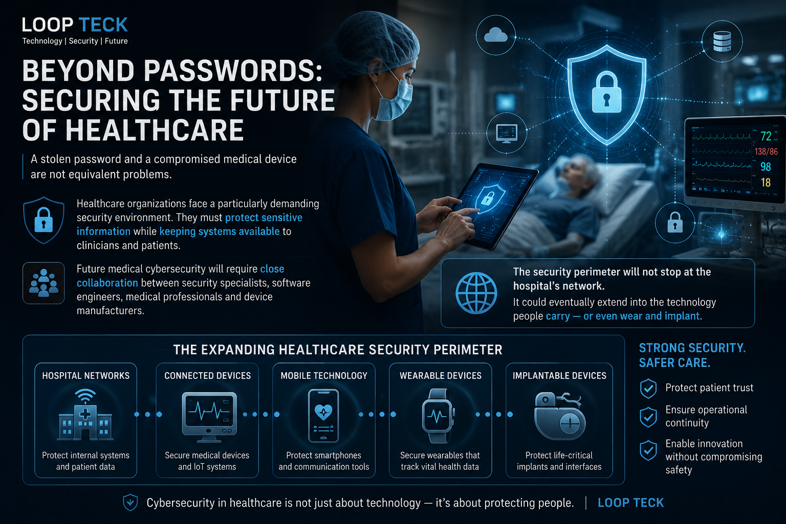 Future of cybersecurity protecting connected medical devices, hospital networks and patient technology