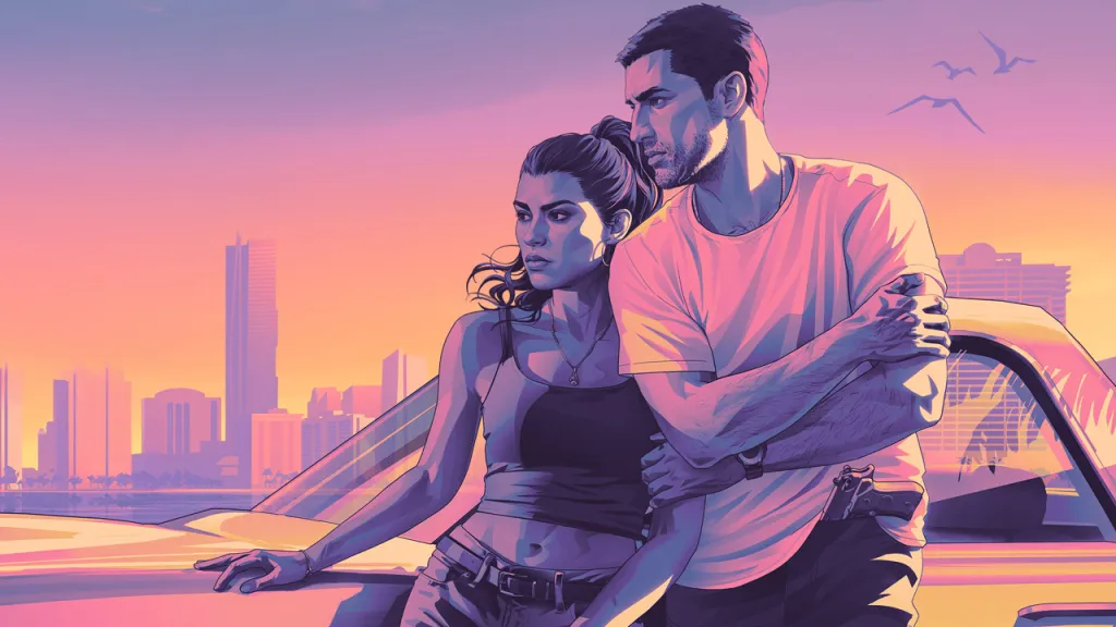 GTA 6 The Album artwork featuring Jason and Lucia