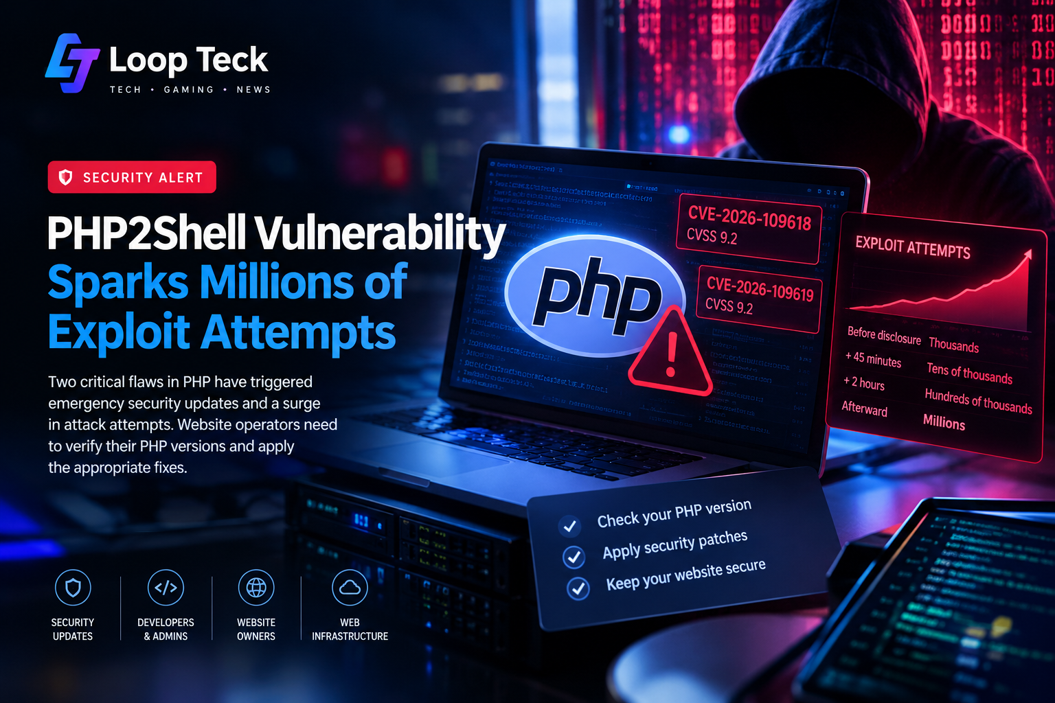 PHP2Shell Vulnerability Sparks Millions of Exploit Attempts